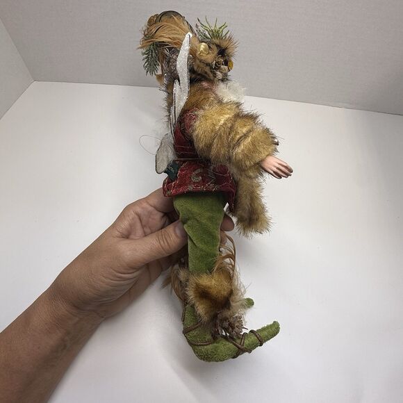 Vintage Mark Roberts Fall Pinecone Woods Fur Feathers Small Fairy - Picture 5 of 9